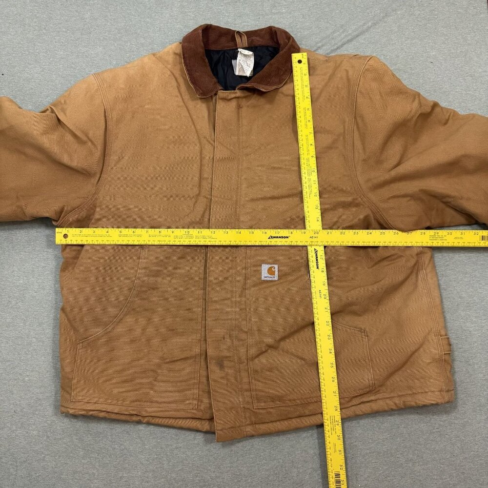 Carhartt J02 Brown Jacket Men's Tall 54 Heritage Utility Heavy Duty Workwear - Picture 3 of 13